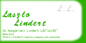laszlo lindert business card